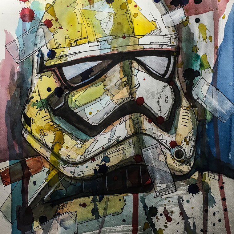First Order Storm Trooper Sandman akvarell star wars First Order Storm Trooper Sandman akvarell star wars