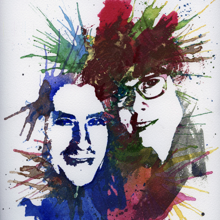 Jonas och Jenna Sandman aquarelle watercolor portrait Jonas och Jenna Sandman aquarelle watercolor portrait